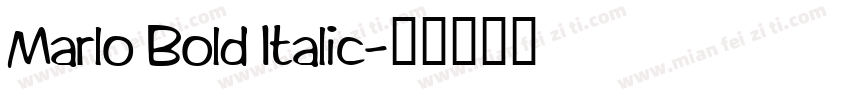 Marlo Bold Italic字体转换